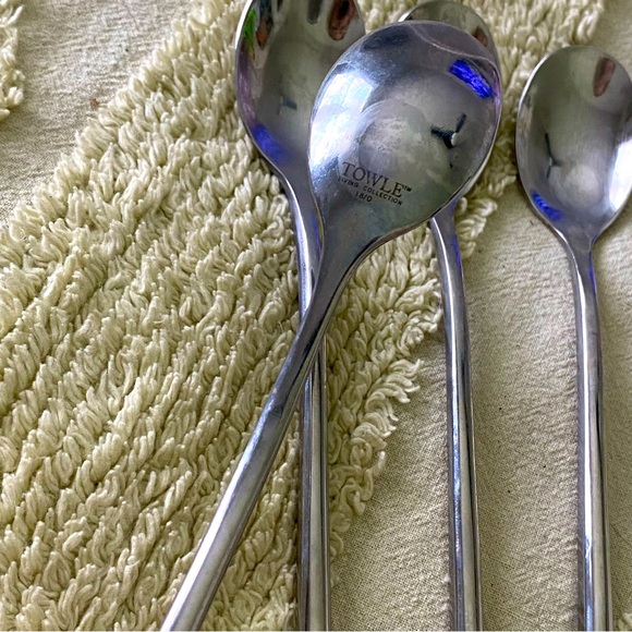 Towle Silver Wave Iced Tea Spoons - Picture 3 of 3